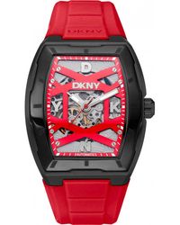 DKNY - Urban Automatic Silicone Strap Watch - Lyst