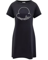 Moncler - Katoenen Logo Mini-jurk - Lyst