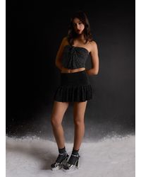 Pink Vanilla - Ruffle Glitter Mini Skirt - Lyst