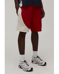 BoohooMAN - Relaxed Fit Curved Panel Mid Length Nylon Shorts - Lyst