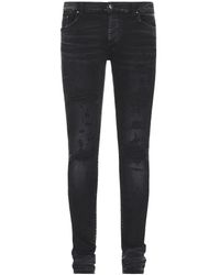 Amiri - Slim Fit Thrasher Plus Verouderde Zwarte Denimjeans - Lyst