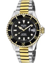 Gevril - Wall Street 4855A Swiss Automatic, Sw220 Two-Tone Stainless Steel Luminous Date Watch - Lyst