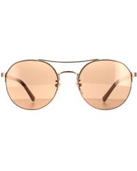 Police - Aviator Shiny Copper Mirror Spla24 Lewis 03 Metal - Lyst