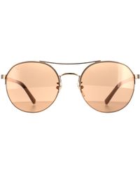 Police - Aviator Shiny Copper Mirror Spla24 Lewis 03 Metal - Lyst