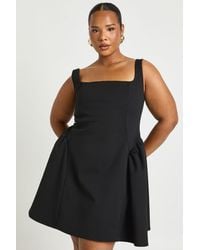 Boohoo - Plus Strappy Square Neck Skater Dress - Lyst