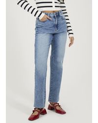 Brave Soul - Mid Mid Rise Straight Leg Jeans - Lyst