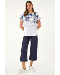 Roman - Floral Print Embellished T-Shirt - Lyst