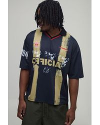 BoohooMAN - Tall Oversized Boxy Official Stripe Sports Top - Lyst