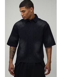 BoohooMAN - Oversized Boxy Sun Bleached Patch Shirt - Lyst