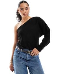 ASOS - Knitted Asymmetric One Shoulder Jumper - Lyst