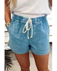 Azura Exchange - Drawstring Denim Shorts - Lyst