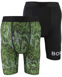Björn Borg - 2 Pack Performance Moisture-Wicking Boxers With Long Leg For - Lyst