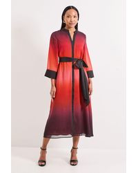 PRINCIPLES - Ombre Print Contrast Detail Shirt Dress - Lyst