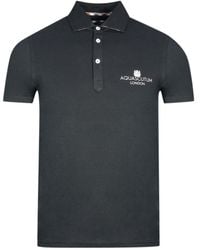 Aquascutum - London Bold Logo Polo Shirt Cotton - Lyst