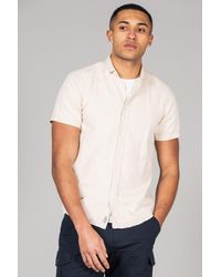 Tokyo Laundry - Linen Blend Short Sleeve Button-Up Shirt With Chest Pocket - Lyst