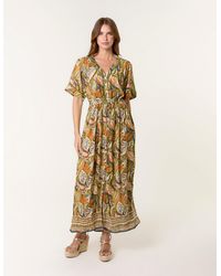 Blue Vanilla - Border Print Maxi Dress - Lyst