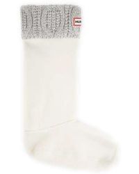 HUNTER - Original Cable Cuff Tall Boot Socks Cotton - Lyst