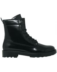 DIESEL - D-throuper Dbb Zc Ankle Black Boots Leather - Lyst