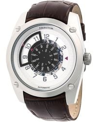 Heritor - Daniels Semi-Skeleton Leather-Band Watch - Lyst
