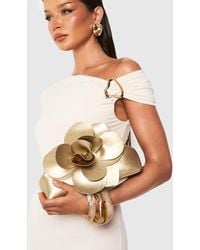 Boohoo - Statement Flower Clutch Bag - Lyst