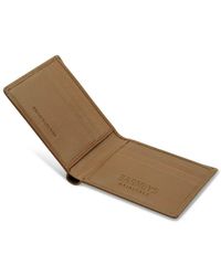 Barneys Originals - Tan Leather Bi Fold Rfid Wallet With 6 Card Slots - Lyst