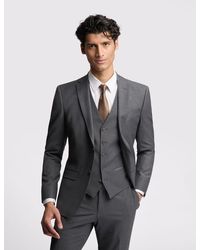 Ted Baker - Premium Charcoal Panama Slim Suit Jacket - Lyst