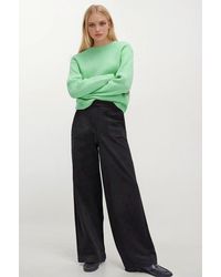 Secret Label - Denim Elasticated Waist Wide Leg Trousers - Lyst