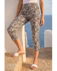 Roman - Printed Bengaline Cropped Trouser - Lyst