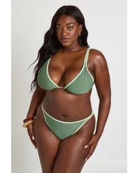 Boohoo - Plus Contrast High Leg Bikini - Lyst