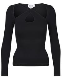 Ruey - Ladies Essentials Cross Over T Shirt Sculpting Recycled Stretch Fit - Lyst
