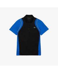 Lacoste - Tennis Poloshirt Van Gerecycled Polyester In Zwartblauw - Lyst