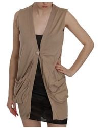 Pink Memories - 100% Cotton Sleeveless Cardigan Top Vest Material_Cotton - Lyst