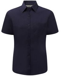 Russell - Collection Ladies/ Short Sleeve Poly-Cotton Easy Care Poplin Shirt (French) - Lyst