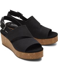 TOMS - Claudine Nylon Wedges Textile - Lyst
