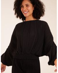 Blue Vanilla - Vanilla Long Sleeve Pleated Top - Lyst