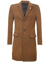 TruClothing - Long Wool Slim Fit Overcoat - Lyst