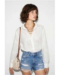 Bianco Lucci - Embroidered Relaxed Fit Shirt - Lyst