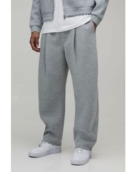 BoohooMAN - Balloon Fit Bonded Scuba Joggers - Lyst