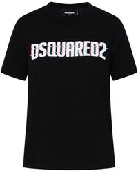 DSquared² - Logo Print Crew Neck T-Shirt Cotton - Lyst
