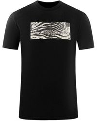 Class Roberto Cavalli - Zebra Print Box Logo T-Shirt - Lyst