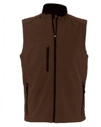 Sol's - Rallye Soft Shell Bodywarmer Jacket (Donkere Chocolade) - Lyst