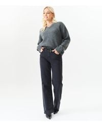Gini London - Gebreide Oversized Trui Met V-hals - Lyst