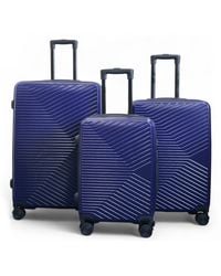 Infinity Leather - Hardshell Suitcase Robust 8 Wheel Luggage Cabin Case Bag Abs - Lyst