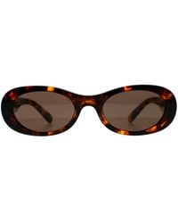 Miu Miu - Oval Havana Dark Mu06Zs - Lyst