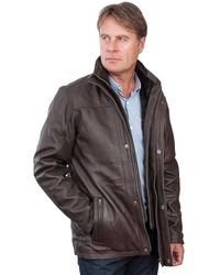 Infinity Leather - Warm Mid-Length Biker Jacket - Lyst