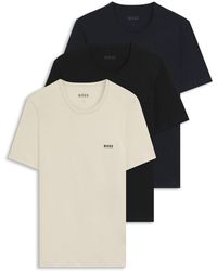 BOSS - Regular Fit Crew Neck T-Shirt 3 Pack - Lyst