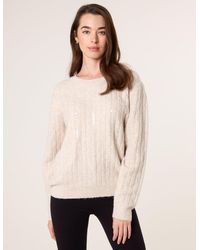 Blue Vanilla - Round Neck Jumper With Sequin - Lyst