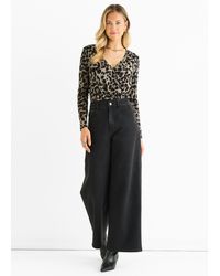 Gini London - Animal Wrap Jersey Bodysuit - Lyst