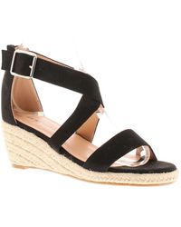 Platino - Wedge Sandals Zoot Zip And Buckle Fastening T Textile - Lyst