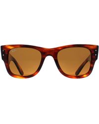 Ray-Ban - Square Polished Striped Havana Rb0840S Mega Wayfarer - Lyst